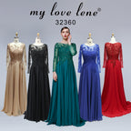 Wholesale Multi-Color Sequin Long-Sleeve Mother Dress 32360