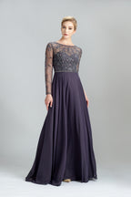 Wholesale Beaded Mother of Bride Dress with Long Sleeves 32541