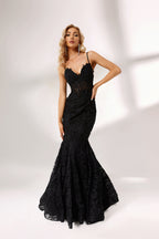 Wholesale V-Neck Lace Mermaid  Evening Gown 32551 05