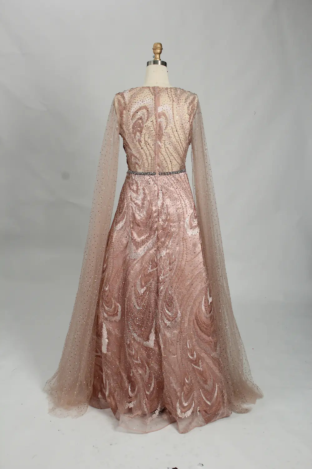 Blush Pink Sequin A-Line Mother of the Bride Dress MK128