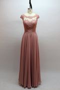 Wholesale Pink Lace Mother Dress with Short Sleeves 32456B