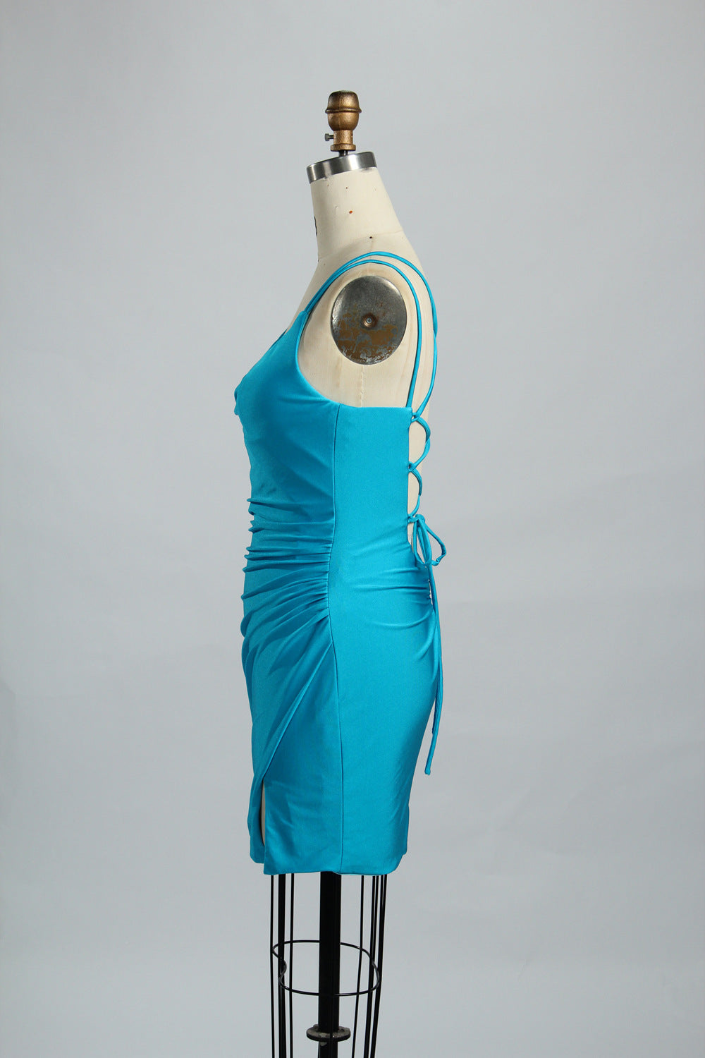 Wholesale Satin Spaghetti Strap Bodycon Cocktail Dress 32663S