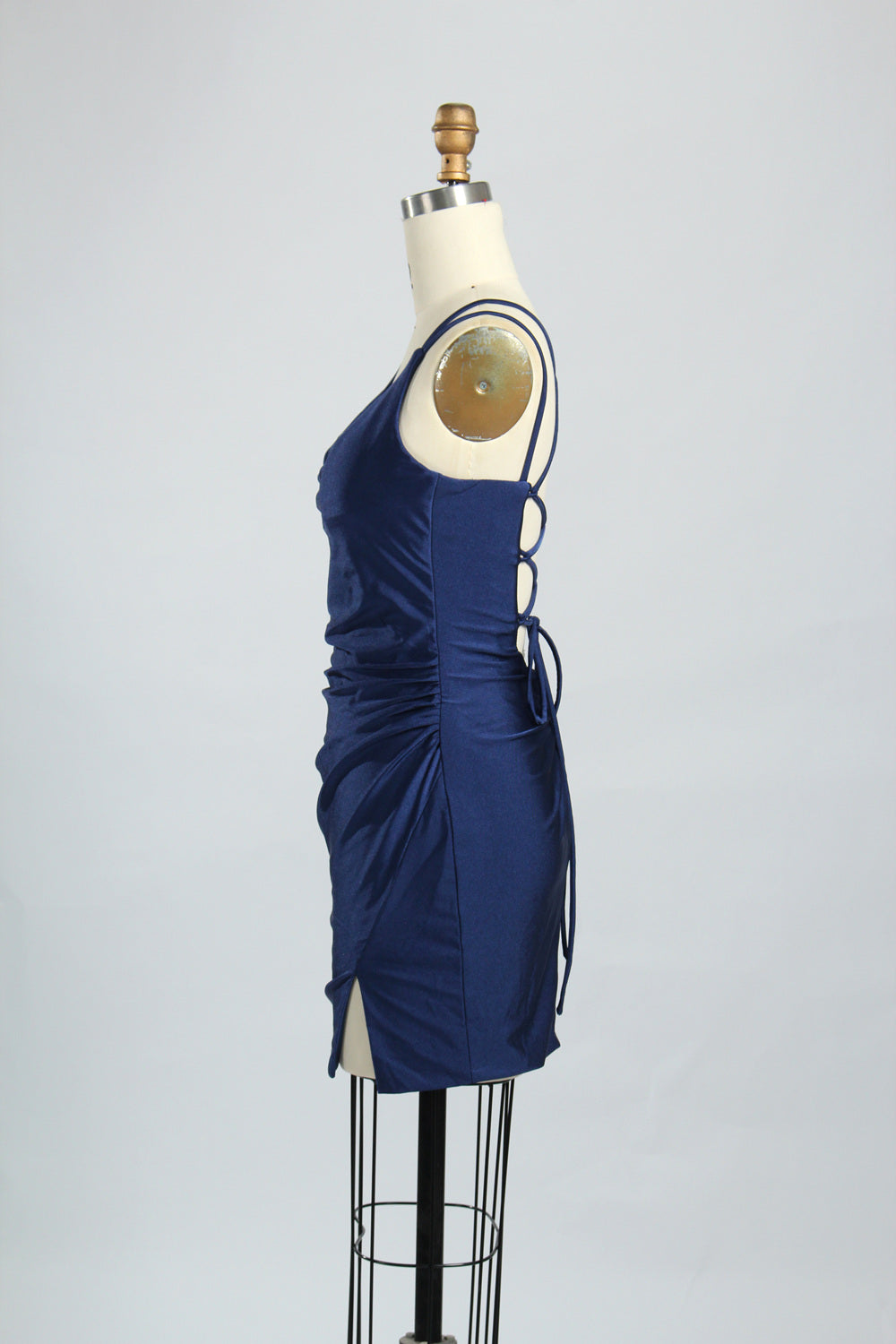Wholesale Satin Spaghetti Strap Bodycon Cocktail Dress 32663S