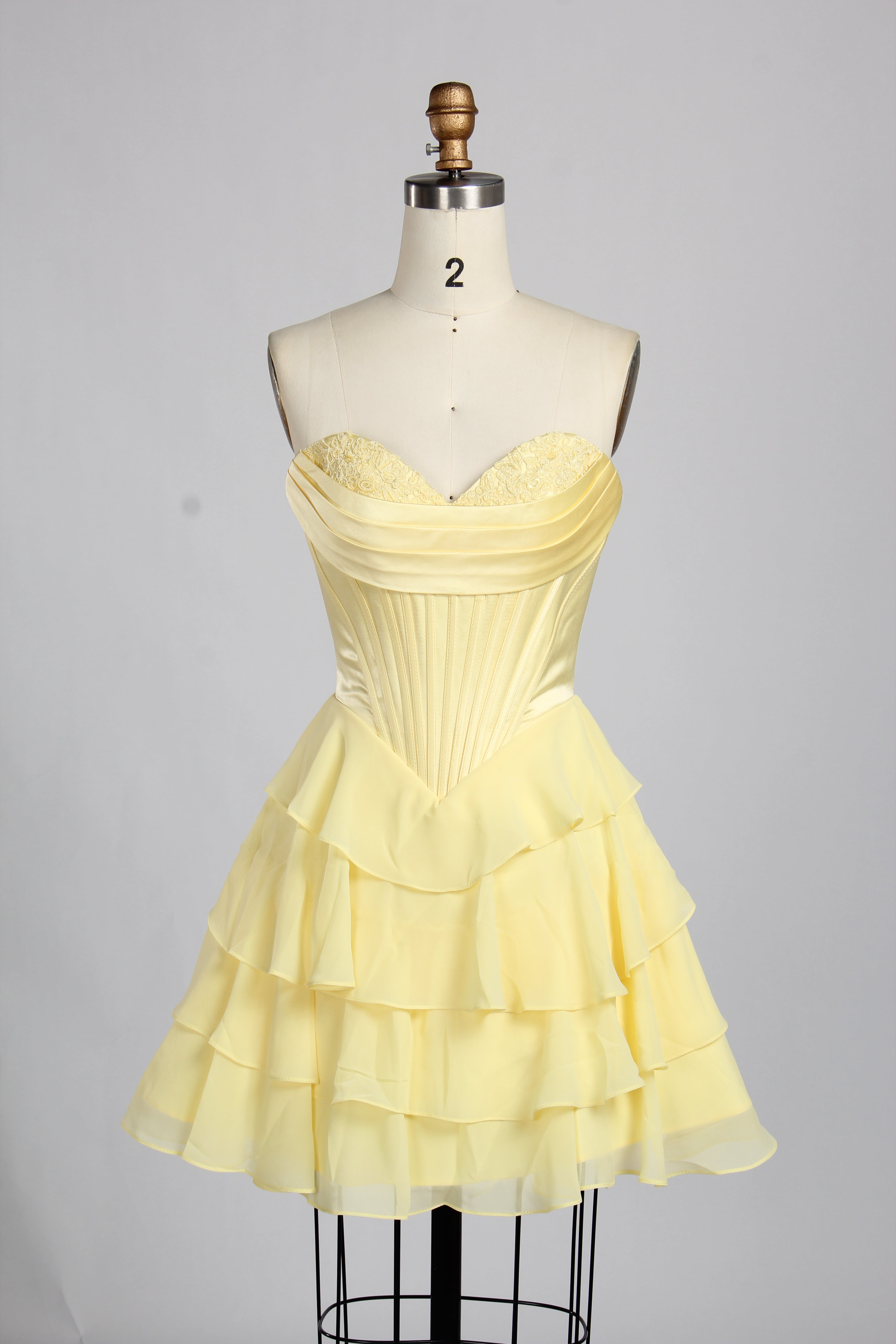 Wholesale Blue-and-White Porcelain Print Strapless Ruffled Homecoming Dress 33223cs