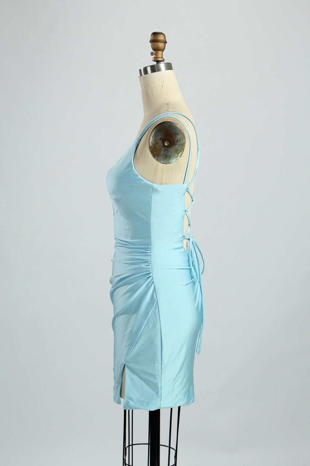 Wholesale Satin Spaghetti Strap Bodycon Cocktail Dress 32663S