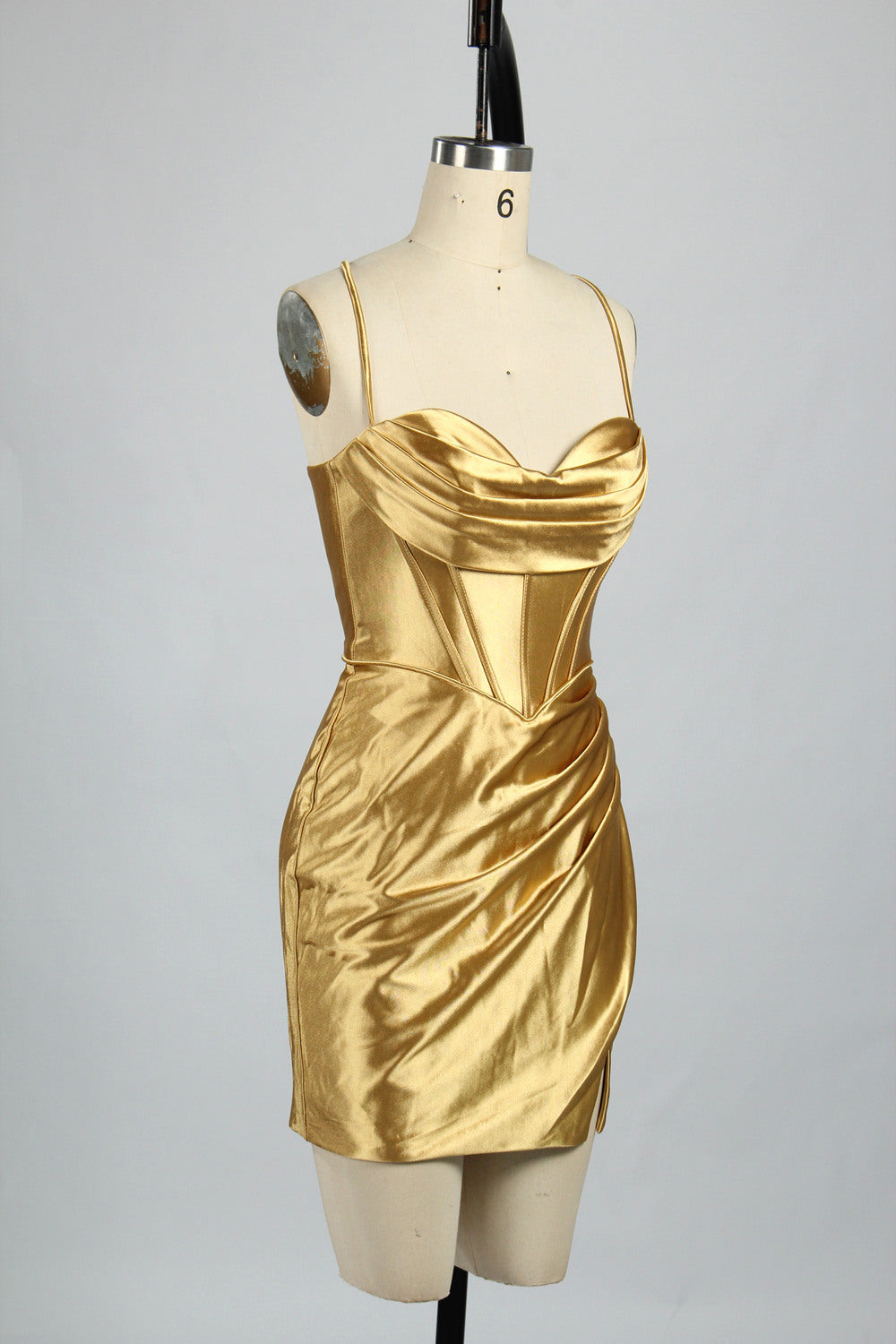 Supplier Satin Strappy Back Cocktail Dress 32687S