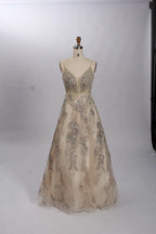Dusty Rose Beaded A-Line Evening Dress MK069