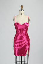Supplier Satin Strappy Back Cocktail Dress 32687S