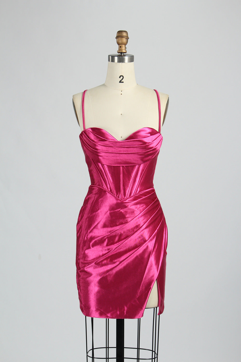 Supplier Satin Strappy Back Cocktail Dress 32687S