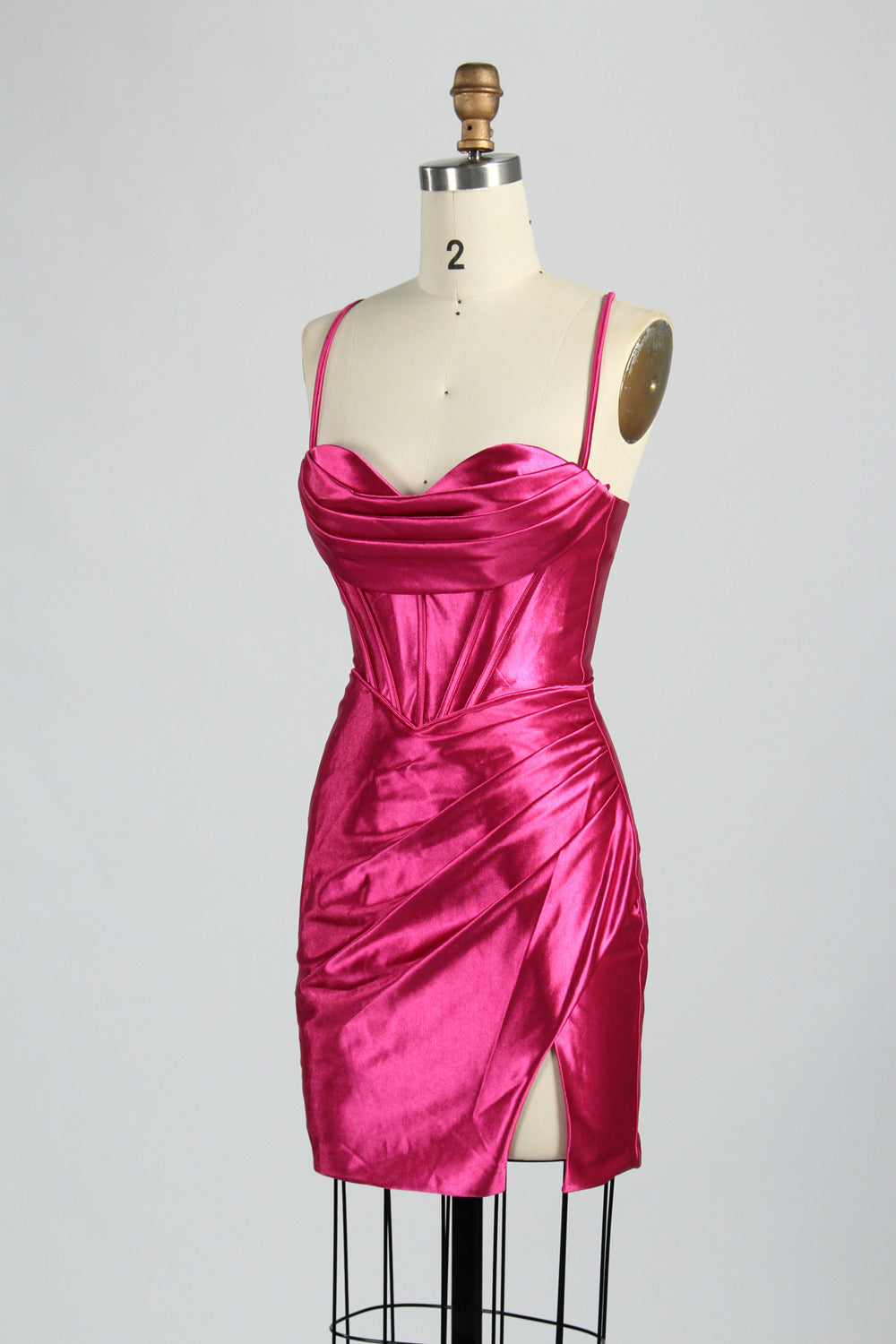 Supplier Satin Strappy Back Cocktail Dress 32687S