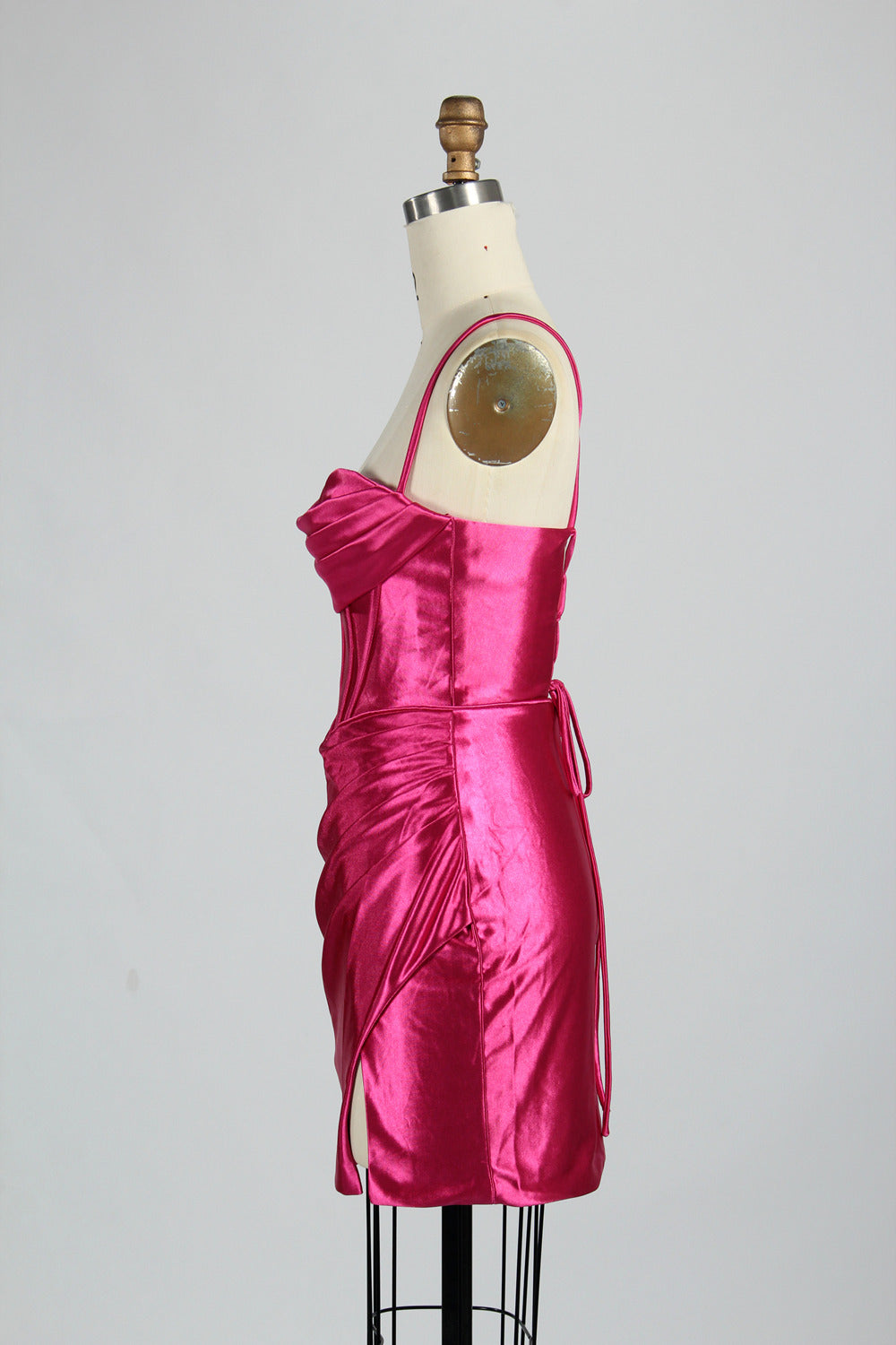 Supplier Satin Strappy Back Cocktail Dress 32687S