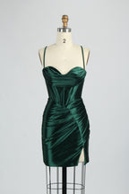 Supplier Satin Strappy Back Cocktail Dress 32687S