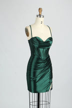 Supplier Satin Strappy Back Cocktail Dress 32687S