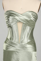 Supplier Satin Strapless Cut Out Homecoming Dress D - 126S