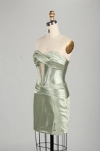 Supplier Satin Strapless Cut Out Homecoming Dress D - 126S