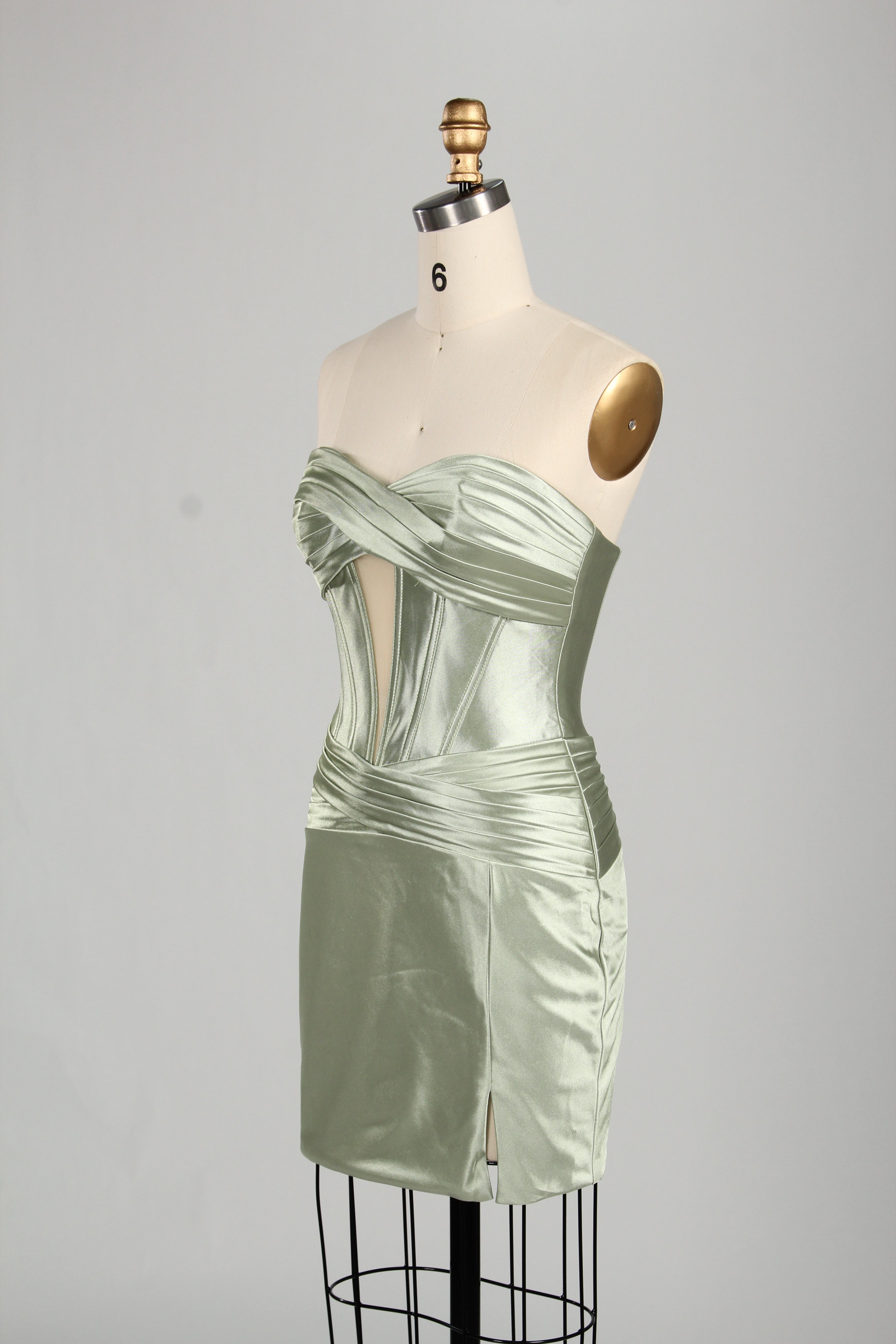 Supplier Satin Strapless Cut Out Homecoming Dress D - 126S