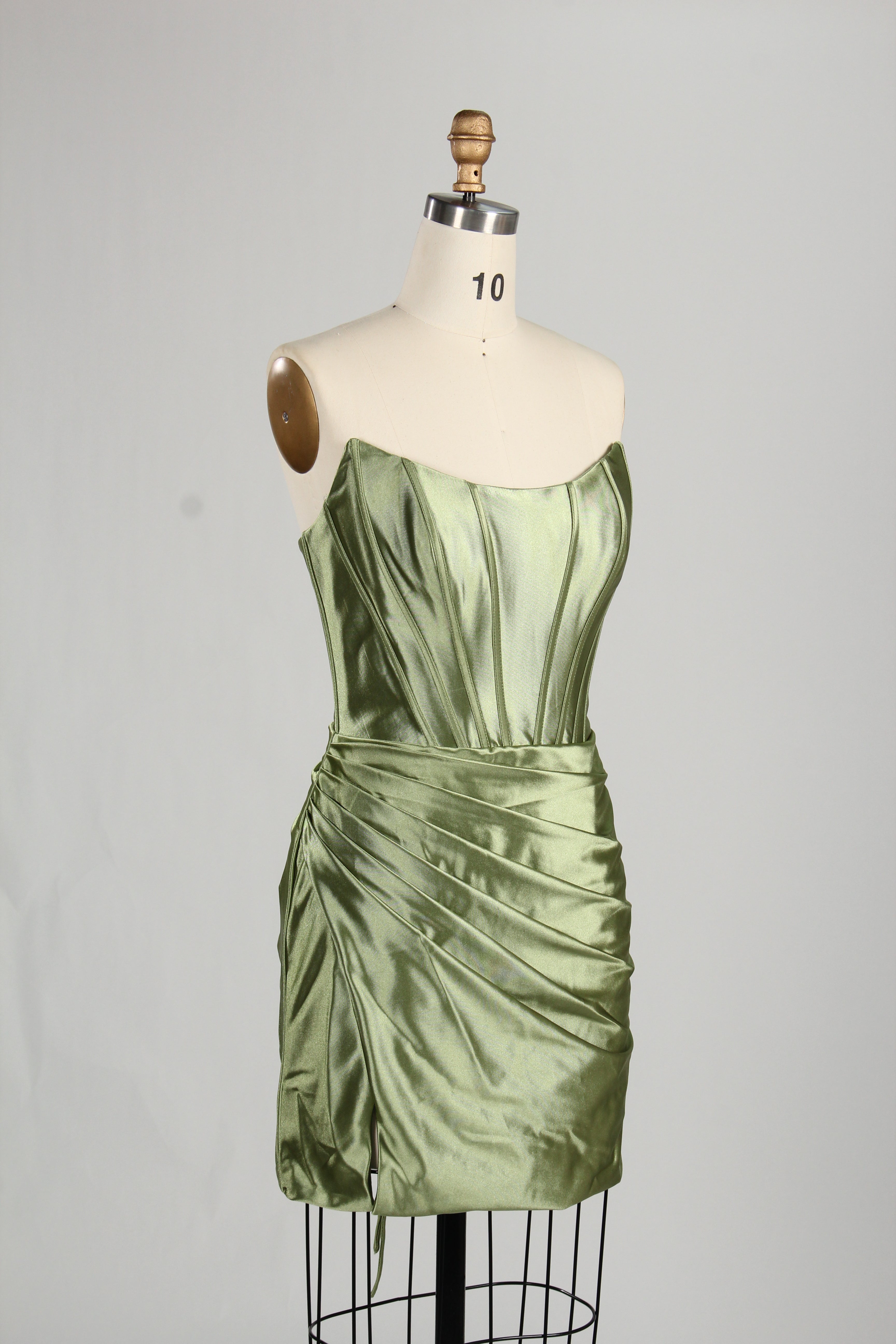Manufacturer Satin Strapless Corset Cocktail Dress D - 116S