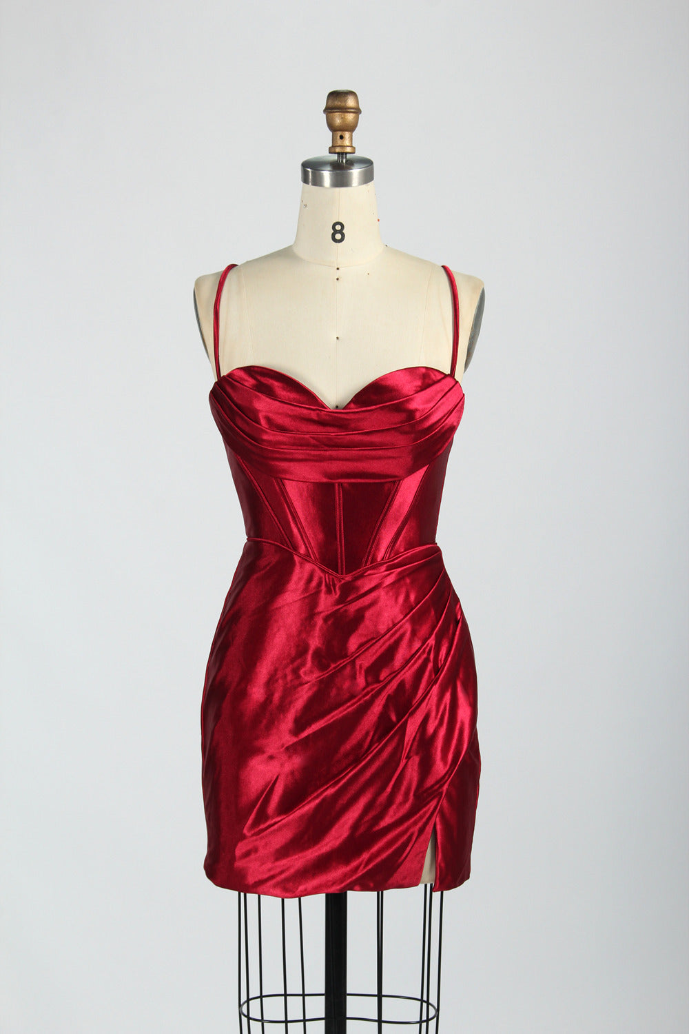 Supplier Satin Strappy Back Cocktail Dress 32687S