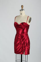 Supplier Satin Strappy Back Cocktail Dress 32687S