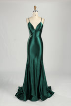 Wholesale Lavender Satin Spaghetti - Strap Evening Gown 33280