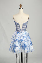 Supplier Corset Top Floral Tiered Homecoming Dress 33224 - DD