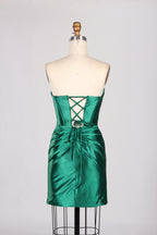 Supplier Satin Strapless Corset Homecoming & Cocktail Dress D - 116SB