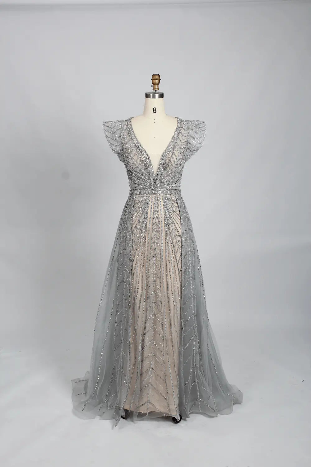 Timeless A-Line Mother of the Bride Dress with Cap Sleeves MC065