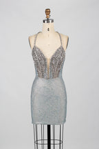 Wholesale Glamorous Hand-Beaded and Rhinestone short prom Dress kt1384