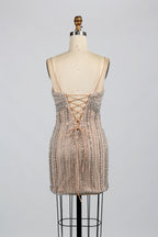 Hand-Beaded Perfection: Exquisite Short Prom Dress - Wholesale KT1385
