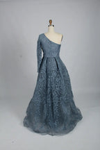 Timeless A-Line Mother of the Bride Dress with One Sleeve MK096