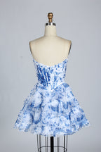 Wholesale Strapless Floral Corset Homecoming Dress 33223S