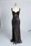 Wholesale Black Sequin Evening Gown, Mermaid Prom Dress 33317