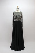 Wholesale Black Beaded Mother of Bride Dress with Sleeves 32540-1
