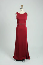 Beaded Long Sleeve Navy Blue Sheath Mother of the Bride Dress MC111