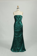 Wholesale Burgundy Satin Strapless Evening Gown 32684b