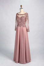 Wholesale Lilac Embroidered Tulle Mother - of - the - Bride Gown 33041