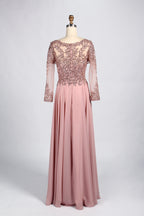 Wholesale Lilac Embroidered Tulle Mother - of - the - Bride Gown 33041