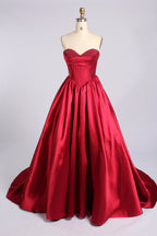 Wholesale Dusty Blue Pearls Mikado Ball Gown Prom Dress 33386
