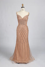 Luxury Beaded V-Neck Cape Sleeves Mother of the Bride Dress KY048
