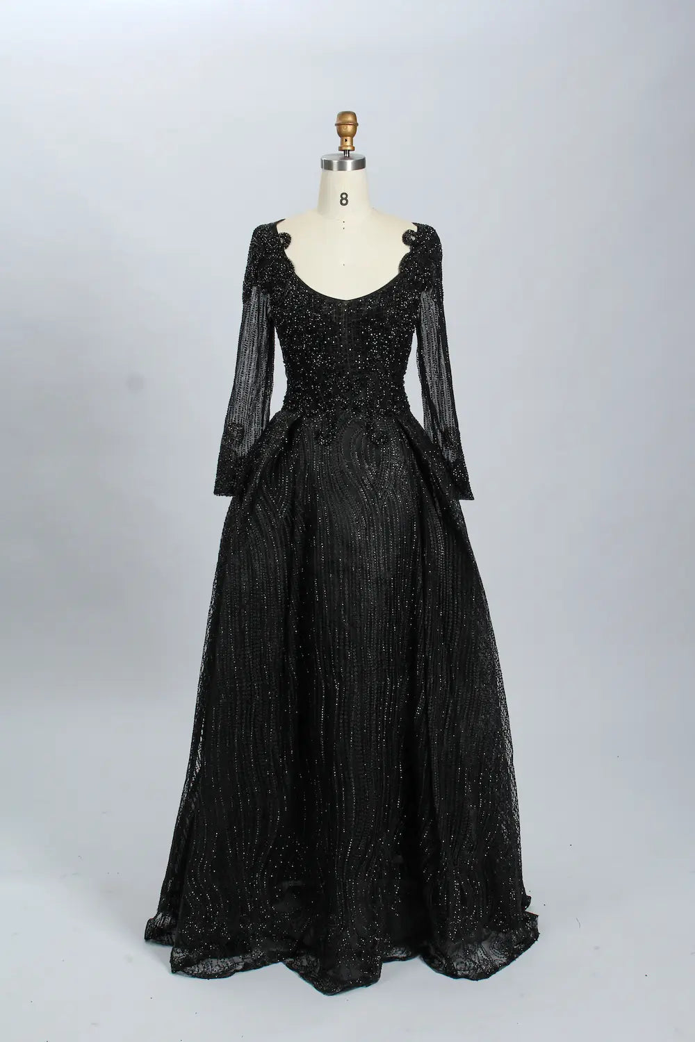 Sophisticated A-Line Mother of the Bride Dress with Long Sleeves MK058