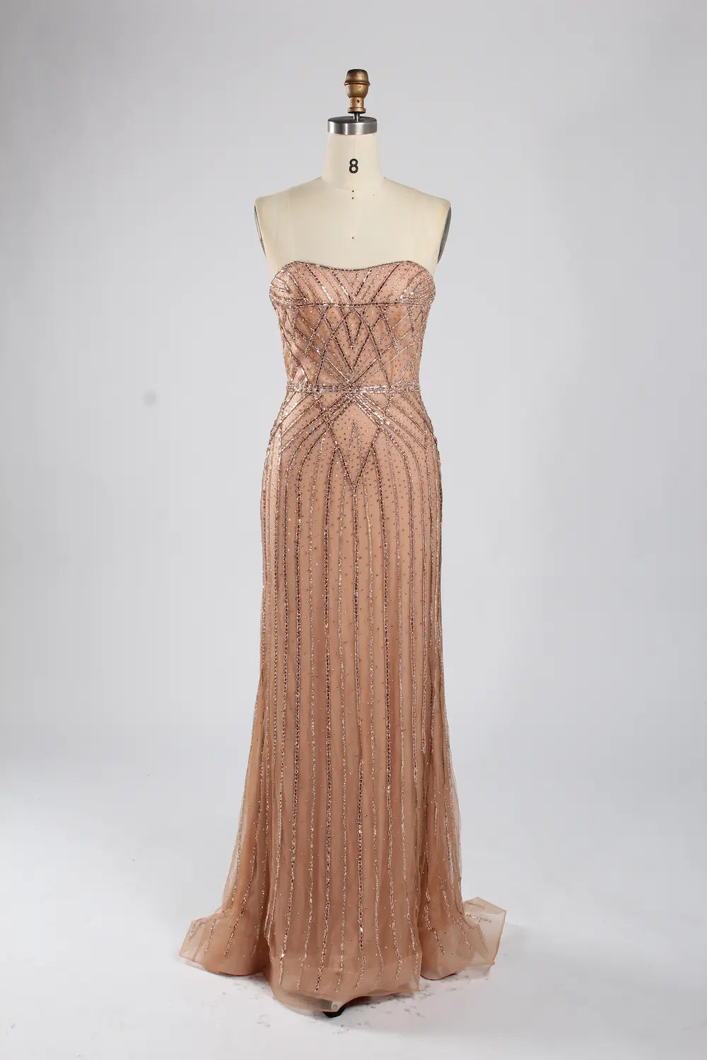 Beaded Floral A-Line Mother of the Bride Dress KS051