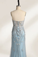 Luxurious Strapless Beaded Mermaid Prom Dress - Wholesale 33052