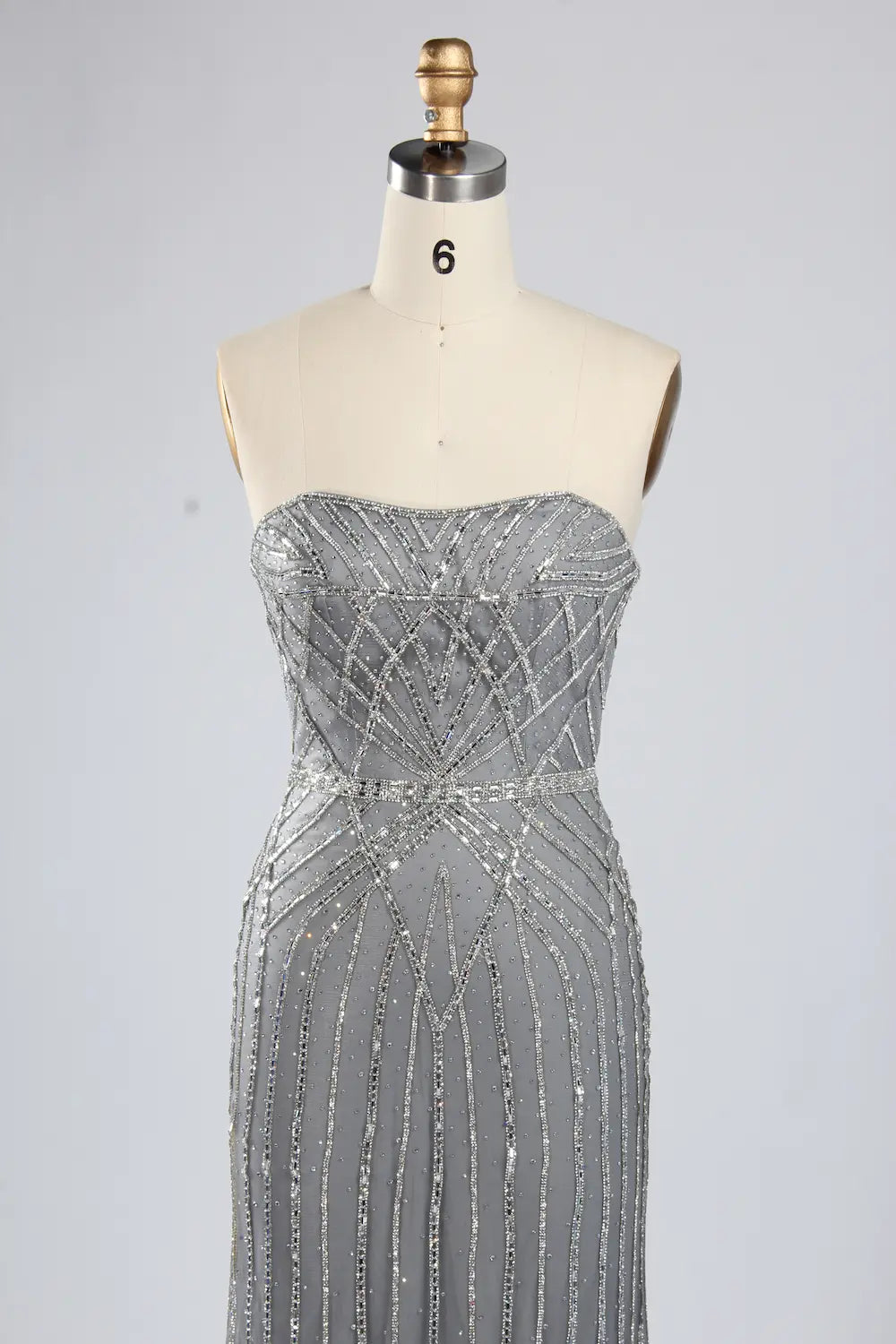 Off-the-Shoulder Beaded Draped Sleeves Mermaid Mother of the Bride Dress KY051