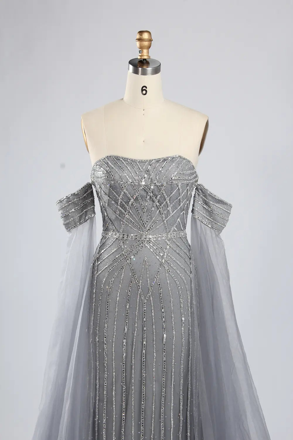 Beaded Floral A-Line Mother of the Bride Dress KS051