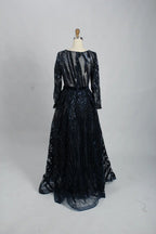 Embellished A-Line Mother of the Bride Dress with Long Sleeves MK103