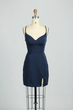Manufacturer Satin Strappy Back Cocktail Dress QT011S