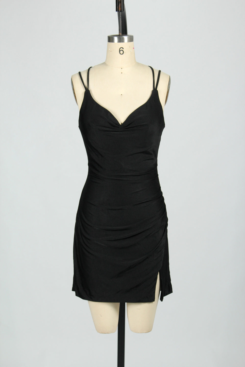 Wholesale Satin Spaghetti Strap Bodycon Cocktail Dress 32663S