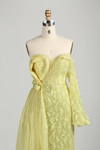 Floral Lace One Shoulder Mermaid Mother of the Bride Dress MC148
