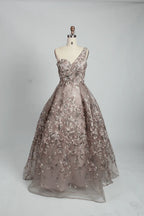 Luxury Beaded Sweetheart One Shoulder Ball Gown Evening Dress KS019