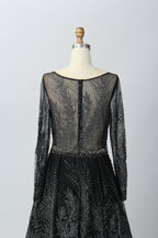 Supplier Sheer Neckline Beaded Embroidered Mother of the Bride Dress MK053
